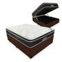 Imagem de Cama Box Com Baú Casal + Colchão De Molas Ensacadas - Ortobom Elegant SuperPocket 138x188x70cm