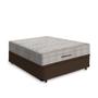 Imagem de Cama Box Com Baú Casal Marrom + Colchão De Molas Ensacadas - Ortobom - AirTech SpringPocket - 138x188x67cm