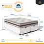 Imagem de Cama Box Com Baú King + Colchão De Molas Ensacadas - Anjos - Classic 26x203x193cm
