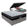 Imagem de Cama + Box com Bau Ortobom Colchão King com Molas Ensacadas