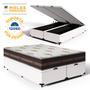 Imagem de Cama Box Com Baú Queen + Colchão De Molas - Anjos - Classic Superlastic 158cm