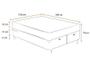 Imagem de Cama Box Com Baú Queen Tecido Sintético Branco com  Colchão De Molas Ensacadas - Probel - Evolution 158cm