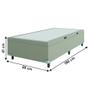 Imagem de Cama Box com Baú Solteiro 0,88m com 41cm de Altura Prince Bege