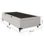 Imagem de Cama Box Com Baú Solteiro 0,88m com 41cm de Altura Prince Branco