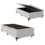 Imagem de Cama Box Com Baú Solteiro 0,88m com 41cm de Altura Prince Branco