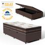 Imagem de Cama Box com Baú Solteiro + Colchão de molas - Anjos - Classic Superlastic 88cm