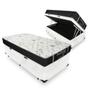 Imagem de Cama Box Com Baú Solteiro + Colchão De Molas - Probel - Sleep Black 88cm