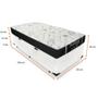 Imagem de Cama Box Com Baú Solteiro + Colchão De Molas - Probel - Sleep Black 88cm