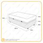 Imagem de Cama Box com Baú Solteiro King branco + Colchão De Molas - Anjos - Classic Superlastic 96x203x59cm