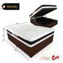 Imagem de Cama Box Com Baú Viúva + Colchão De Espuma D45 - Castor - Black White Double Face 128cm