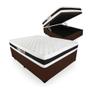 Imagem de Cama Box Com Baú Viúva + Colchão De Espuma D45 - Castor - Black White Double Face 128cm