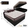 Imagem de Cama Box com Baú Viúva + Colchão de molas - Anjos - Classic Superlastic 128cm