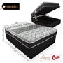 Imagem de Cama Box Com Baú Viúva + Colchão De Molas - Castor - Class Bonnel One Face 128cm 