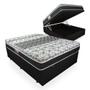 Imagem de Cama Box Com Baú Viúva + Colchão De Molas - Castor - Class Tecnopedic One Face 128x188x67cm