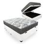 Imagem de Cama Box Com Baú Viúva + Colchão De Molas Ensacadas - Ortobom - iso SuperPocket 128cm - Branco