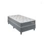 Imagem de Cama Box com Cabeceira e Colchão Solteiro Celine Molas Ensacadas (62x88x188) Cinza