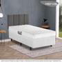 Imagem de Cama Box com Cabeceira Solteiro Herval Frontier, Espuma Alto Suporte, 56x88x188 cm