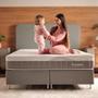 Imagem de Cama Box com Colchão Casal Molas Ensacadas e Pillow Top de Espuma Viscoelástica a Vácuo Infinity Premium 138x188cm - BF Colchões
