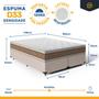 Imagem de Cama Box com Colchão de Espuma D33 Double Face Air Pro Força Anjos Queen 158cm