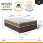 Imagem de Cama Box com Colchão de Espuma D33 Double Face Air Pro Força Anjos Queen 158cm