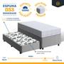 Imagem de Cama Box com Colchão de Espuma D33 Enrolado ConfortLuck + Auxiliar de Molas Unique Solteiro 88cm