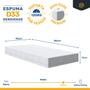 Imagem de Cama Box com Colchão de Espuma D33 Enrolado ConfortLuck + Auxiliar de Molas Unique Solteiro 88cm