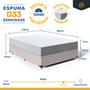 Imagem de Cama Box com Colchão de Espuma D33 Enrolado ConfortLuck Casal 138cm