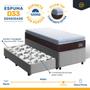 Imagem de Cama Box com Colchão de Espuma D33 Pillow Top Comfort Luxo + Auxiliar de Espuma Unique Solteiro 88cm