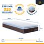 Imagem de Cama Box com Colchão de Espuma D33 Pillow Top Comfort Luxo + Auxiliar de Molas Unique Solteiro 88cm