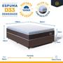 Imagem de Cama Box com Colchão de Espuma D33 Pillow Top Comfort Luxo Casal 138cm
