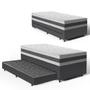 Imagem de Cama Box com Colchão de Espuma D45 Double Face Air Pro Força Anjos + Auxiliar de Espuma Unique Solteiro 88x188x70cm