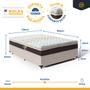 Imagem de Cama Box com Colchão De Molas Ensacadas Castor Class Pocket Híbrido Viúva 128cm