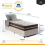 Imagem de Cama Box com Colchão de Molas Ensacadas Classic Solteiro 78cm