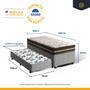 Imagem de Cama Box com Colchão de Molas Solteiro Anjos Classic Superlastic + Auxiliar de Espuma Unique Solteiro 88cm