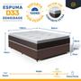 Imagem de Cama Box com Colchão Nivus Espuma D33 Com Pillow Top Casal 138cm