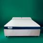 Imagem de Cama Box com Colchão Queen Guldi Duplo D28 e 2 Travesseiros Guldi Soft Nasa Branco e Bege