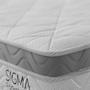 Imagem de Cama Box com Colchão Queen Sigma Molas Ensacadas (22x158x198) Branco e Cinza