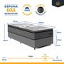 Imagem de Cama Box com Colchão Resistence Espuma D33 Pillow Top Solteiro 88cm