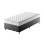 Imagem de Cama Box com Colchão Solteirão Howie Espuma D33 (17x96x203) Branco e Cinza