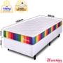 Imagem de Cama Box com Colchão Solteiro D33 a Vácuo Ortopédico Rainbow 88x188cm BF Colchões