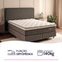 Imagem de Cama Box com Colchão Solteiro Molas Ensacadas Espuma D33 e Pillow de Visco Power Sleep 88x188cm - BF Colchões