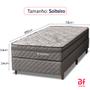 Imagem de Cama Box com Colchão Solteiro Ortopédico Espuma D45 Extra Firme 78x188cm BF Colchões