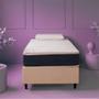 Imagem de Cama Box com Colchão Viúva Firme Mola Ensacada e Travesseiro Soft Nasa Guldi Cru