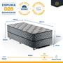 Imagem de Cama Box Conjugada de Espuma Ortopédica Unique Solteiro 88cm
