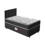 Imagem de Cama Box Conjugada Solteiro Ortopédica D26 Unique + Cabeceira Cassis Preta