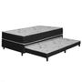 Imagem de Cama Box Conjugada Solteiro Umaflex com Cama Auxiliar e Espuma D-28 Resistente 52x88x188cm - Versace