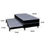 Imagem de Cama Box Conjugada Solteiro Umaflex com Cama Auxiliar e Espuma D-28 Resistente 52x88x188cm - Versace