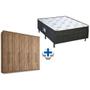 Imagem de Cama Box Conjugado Casal Union Ortobom + Guarda Roupa Master Vip 8.4 Atacama