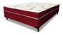 Imagem de Cama Box Conjugado Ortopédico Casal Suede Vermelho 138 X 188 X 40