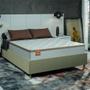 Imagem de Cama Box Desmontável Casal Queen Com Colchão Molas Ensacadas Real 158x198x66cm Bege / Branco Inducol